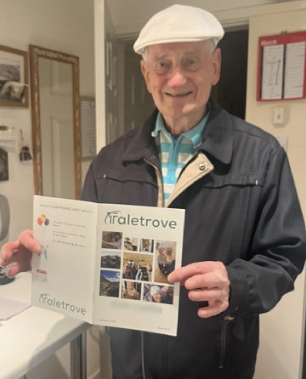 Grandad John enjoying his Taletrove newsletter