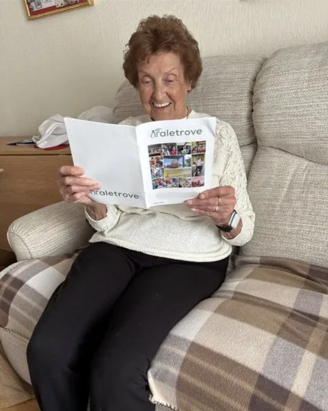A Taletrove reader with their newsletter