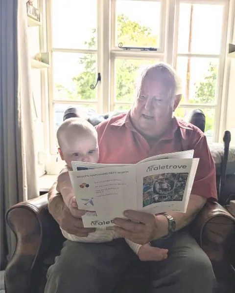 A Taletrove reader with their newsletter