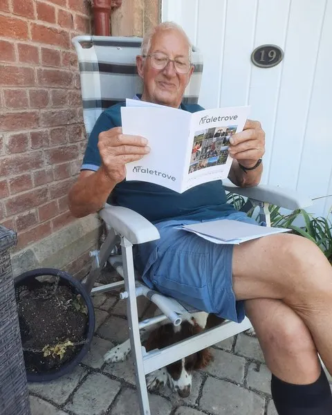 A Taletrove reader with their newsletter