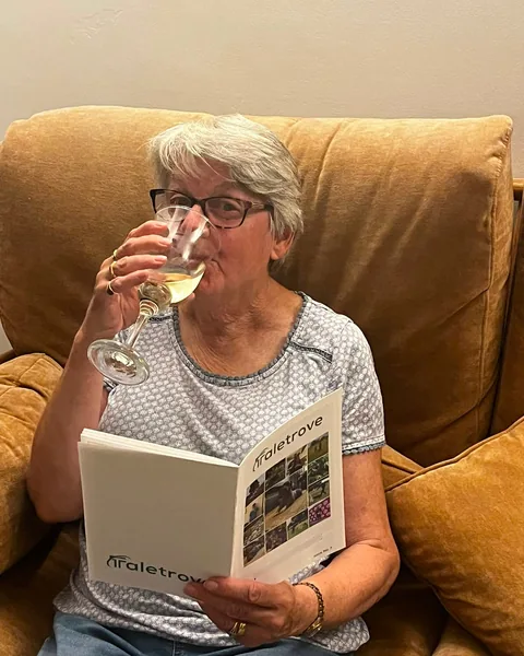 A Taletrove reader with their newsletter