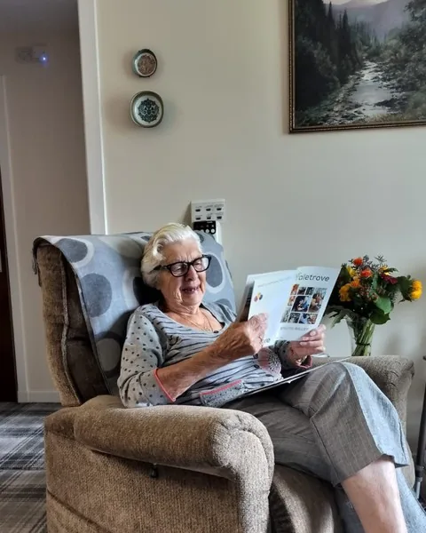 A Taletrove reader with their newsletter
