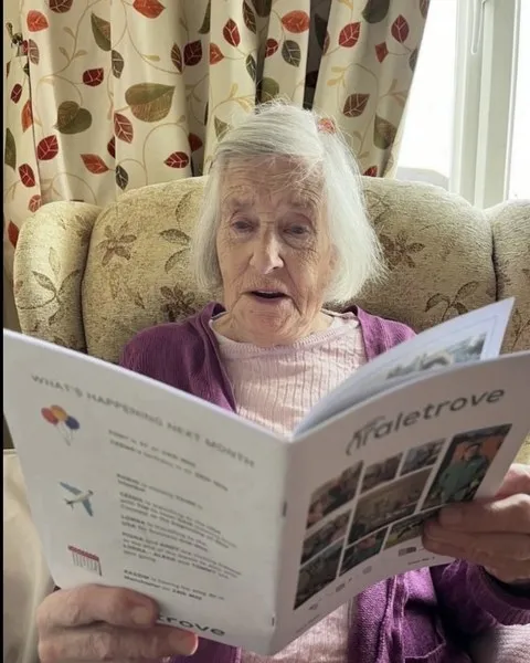 A Taletrove reader with their newsletter